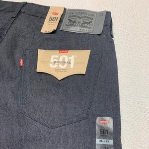 Levi's Mens Jeans Gray Size 36x32 Original Fit 501
